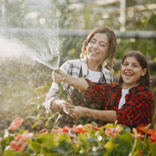 Arrosage avec récupérateur d'eau de pluie