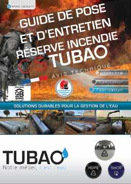 Guide de pose cuve de défense incendie TUBAO